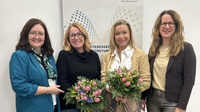 FiW-Landesgeschäftsführerin Charlotte Jautz, Rita Schermann, die neue Bezirksvorsitzende Petra Herz und FiW-Landesvorsitzende Petra Schumich.