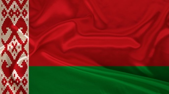 3D Rendering einer Flagge von Belarus