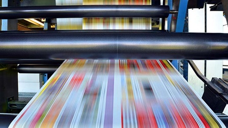 Offset-Rotationspresse in einer Druckerei