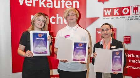 Matthias Stankovic (Magenta Shop, Dornbirn) ist „Junior Sales Champion“ der Vorarlberger Handelslehrlinge.