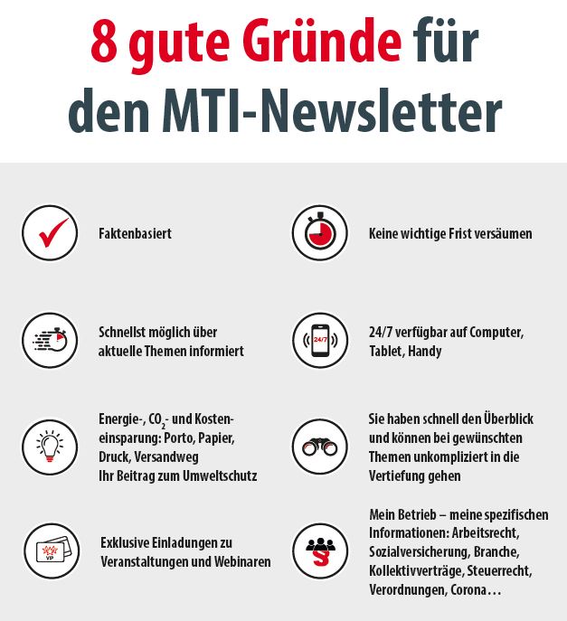 8 Gründe für den MTI-Newsletter