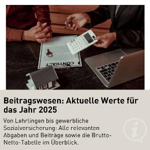 Beitragswesen: Aktuelle Werte 2025