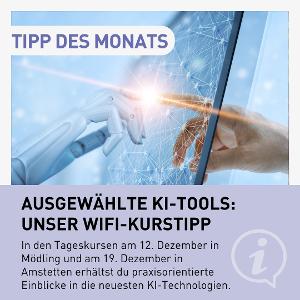 Ausgewählte KI-Tools: unser WIFI-Kurstipp 