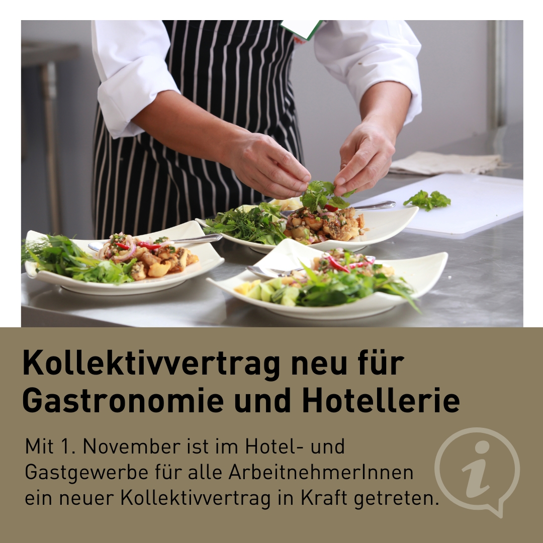 Kollektivvertrag neu für Gastronomie und Hotellerie 