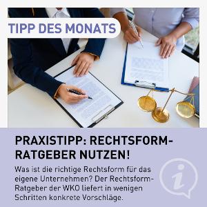 Praxistipp: Rechtsform-Ratgeber nutzen 