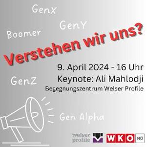 Schriftzug Verstehen wir uns am 9. April um 16 Uhr mit Ali Mahlodji