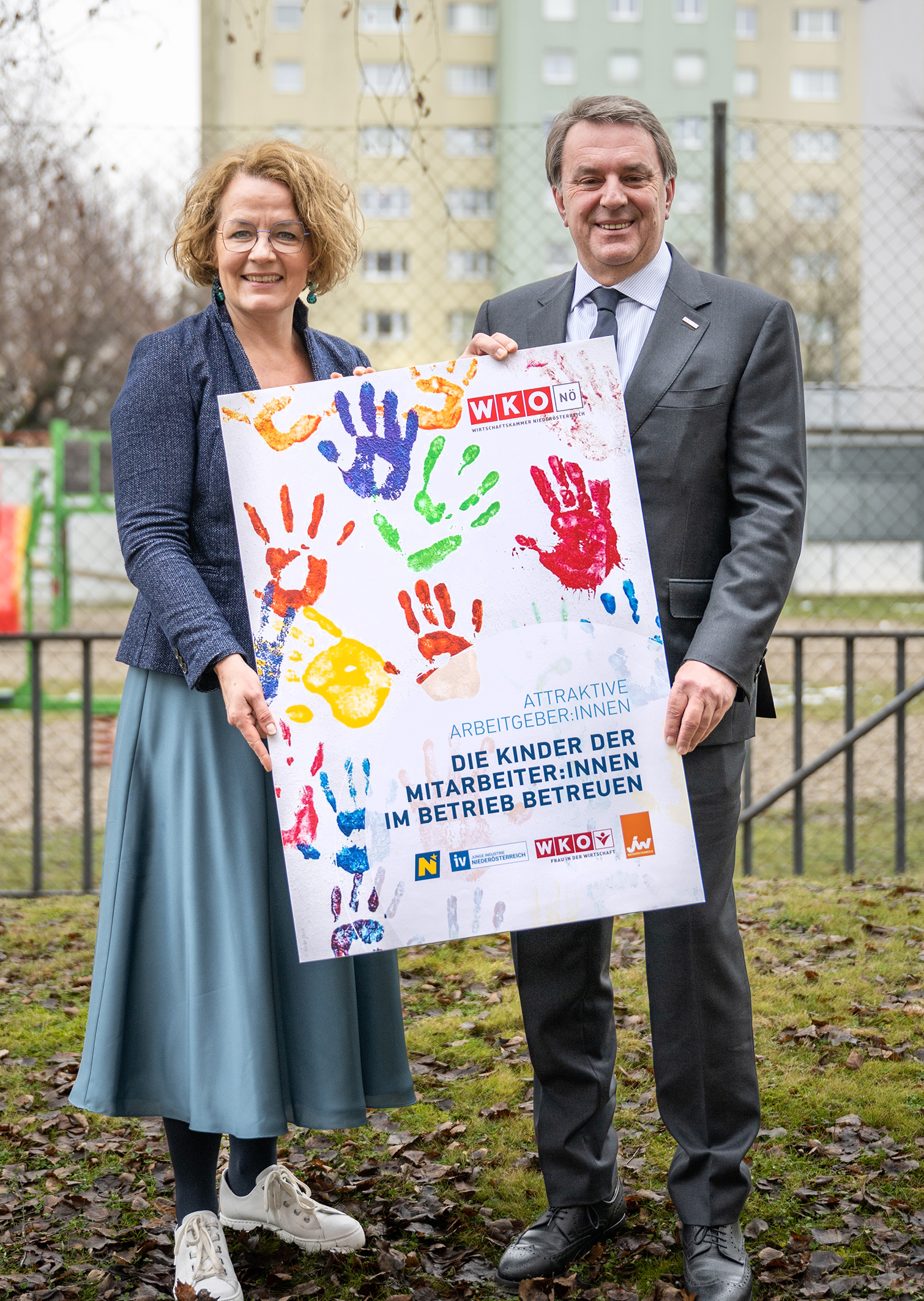 Familienlandesrätin Christiane Teschl-Hofmeister und WKNÖ-Präsident Wolfgang Ecker.