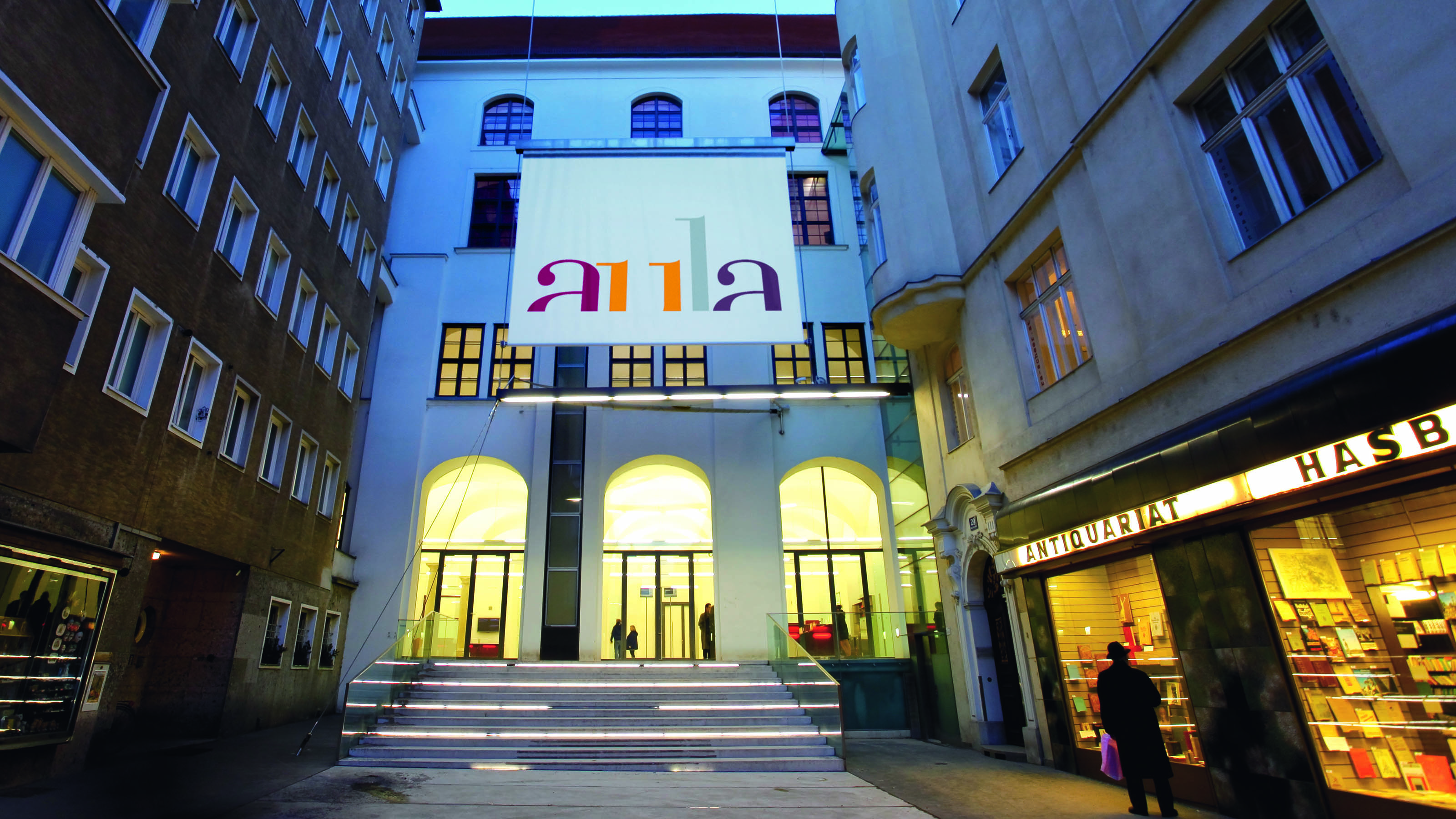 Eingang der Aula der Wissenschaft in Wien