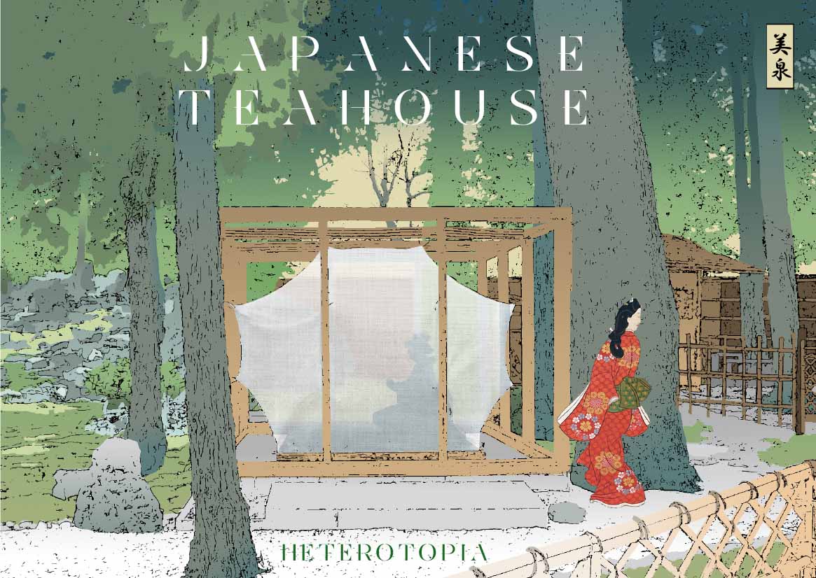 Grafik japanischer Garten: Teahouse - Heterotopia