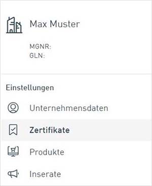 Screenshot des Menüs zur Eingabe von Daten im WKO Firmen A-Z