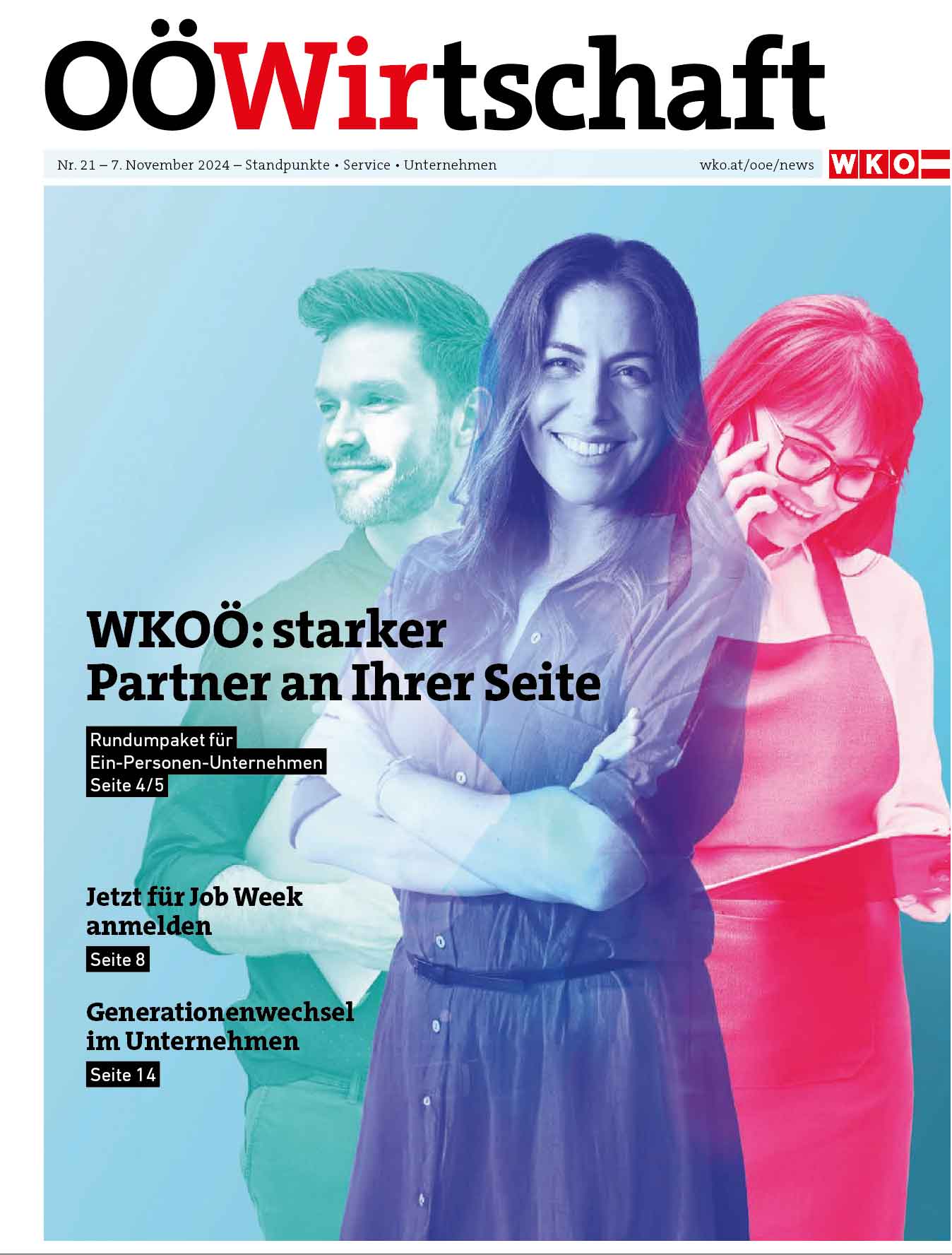 Titelseite der OÖWirtschaft Ausgabe 21