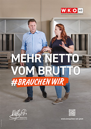 WKNÖ-Sujet #brauchenwir: Mehr Netto vom Brutto