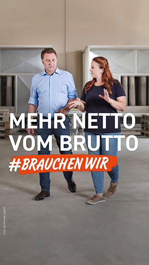 WKNÖ-Sujet #brauchenwir: Mehr Netto vom Brutto