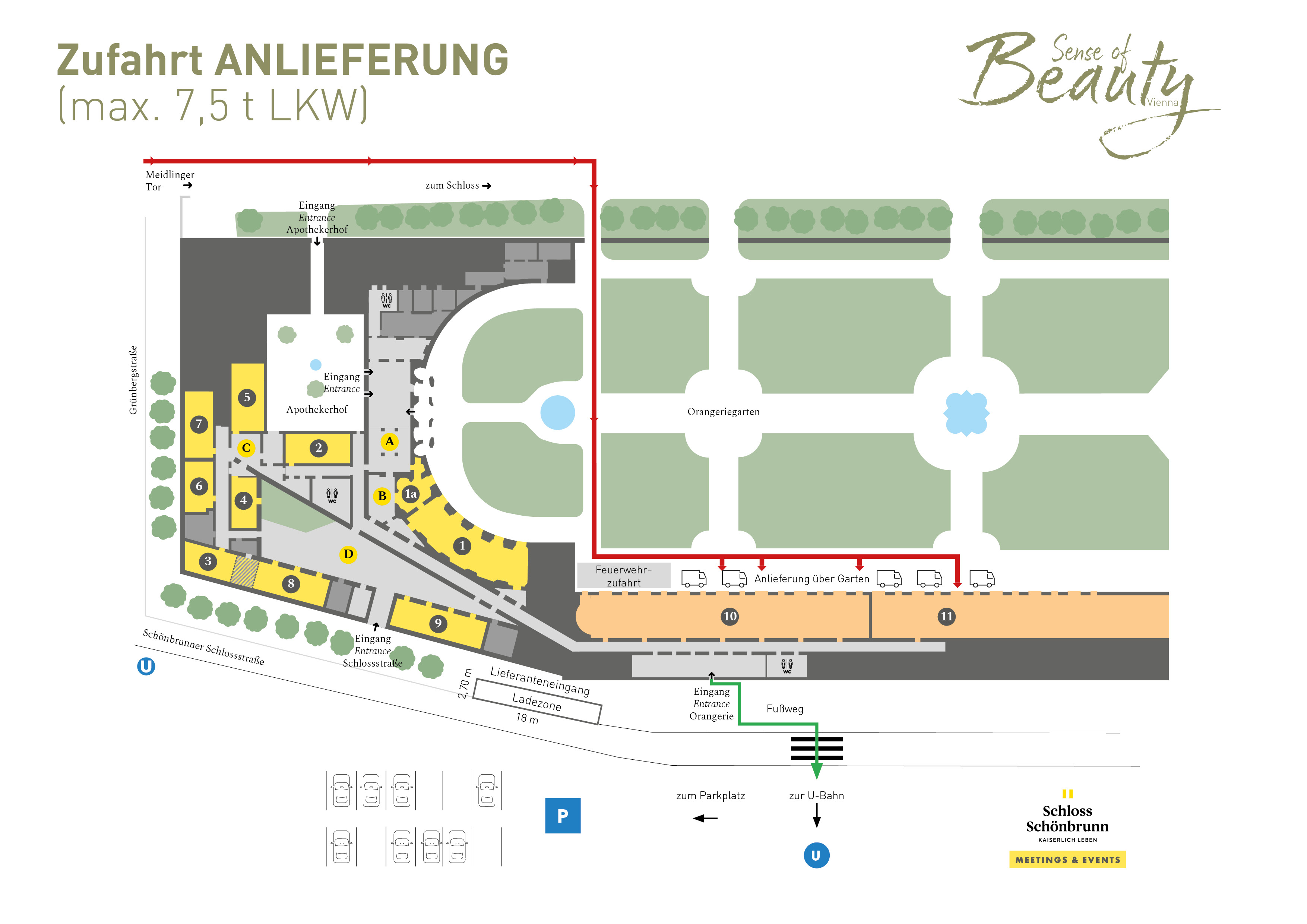 Plan Orangerie Schönbrunn