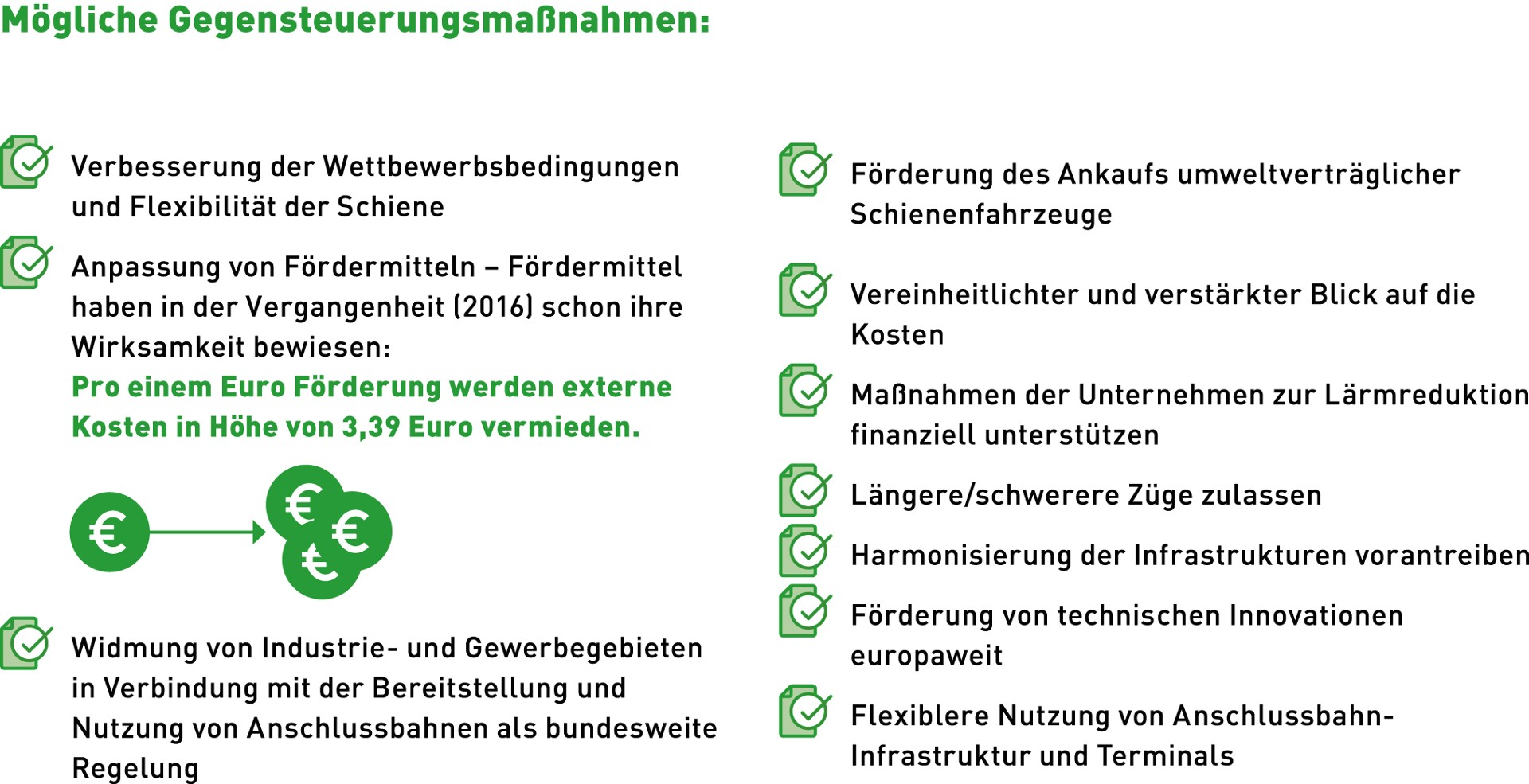 Mögliche Gegensteuerungsmassnahmen