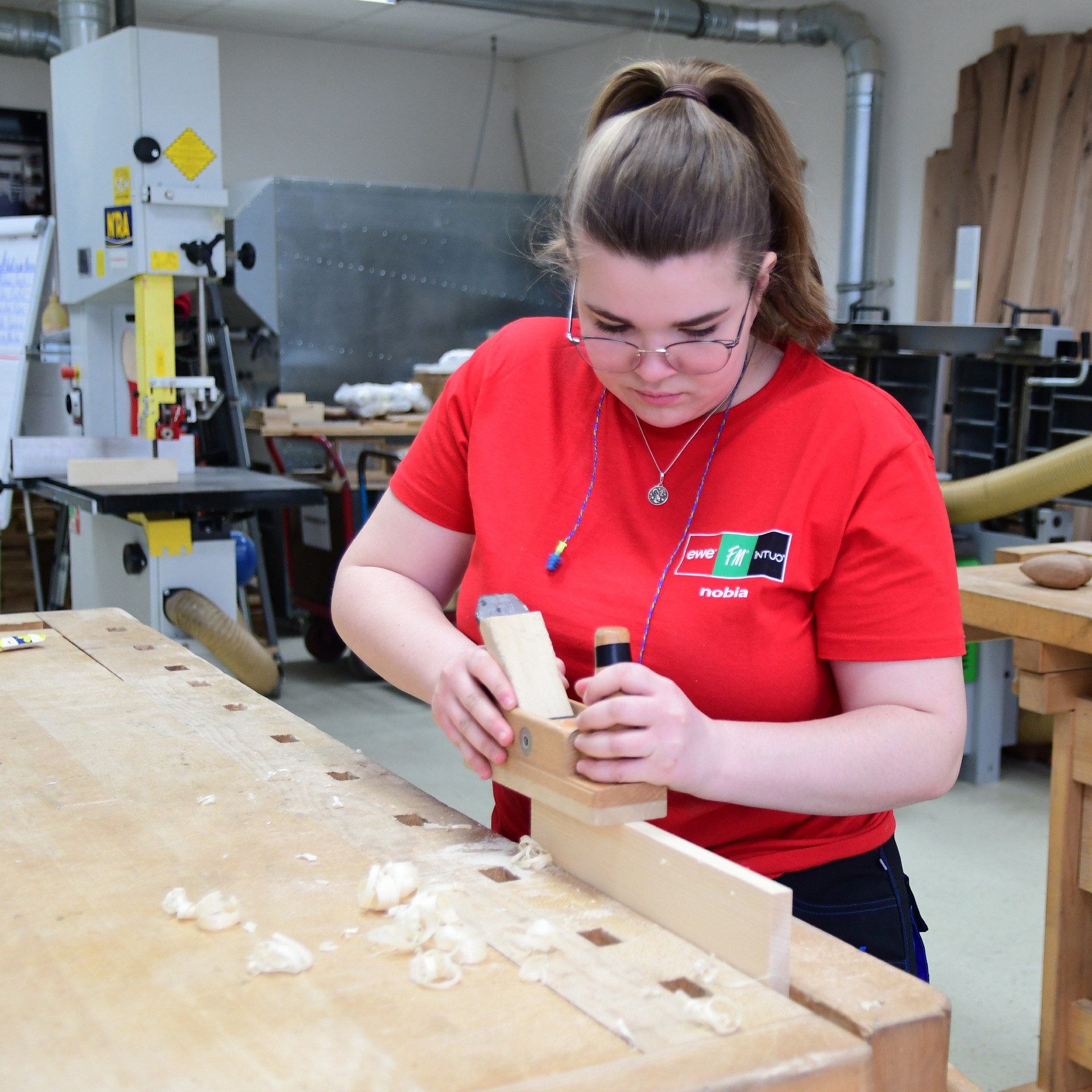 Lehrling während der Ausbildung