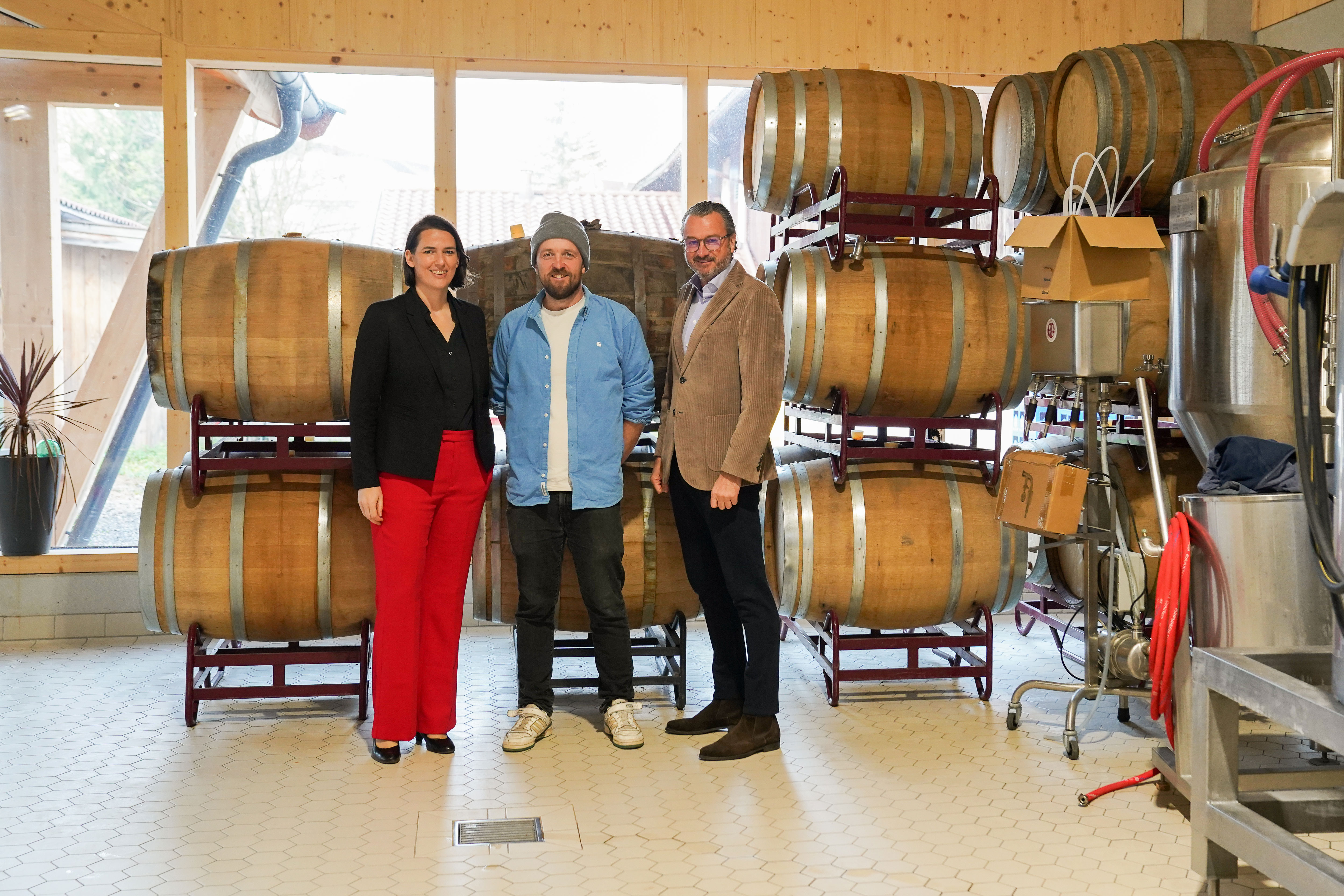 Barbara Thaler, Christoph Bichler und Manfred Hautz bei Bierol