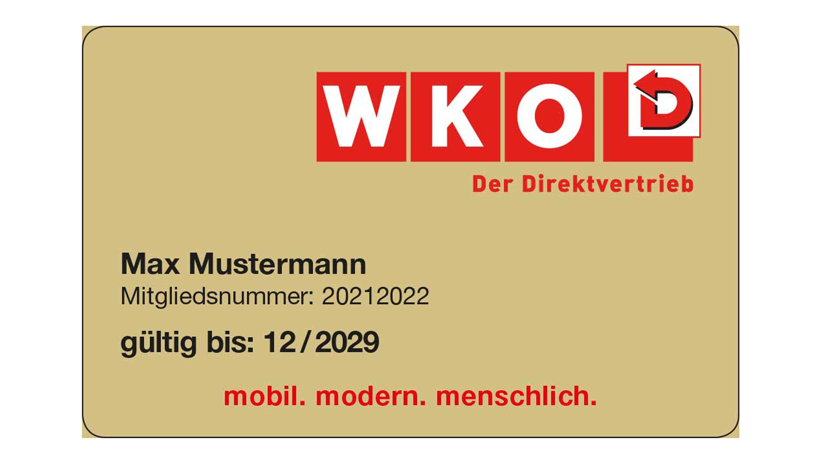 Die Golden Card des Bundesgremiums Direktvertrieb