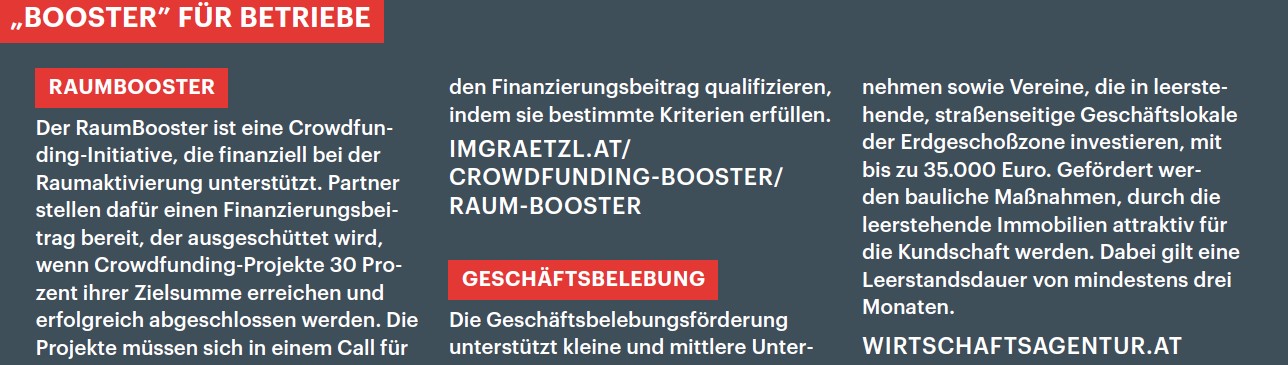 Booster für Betriebe