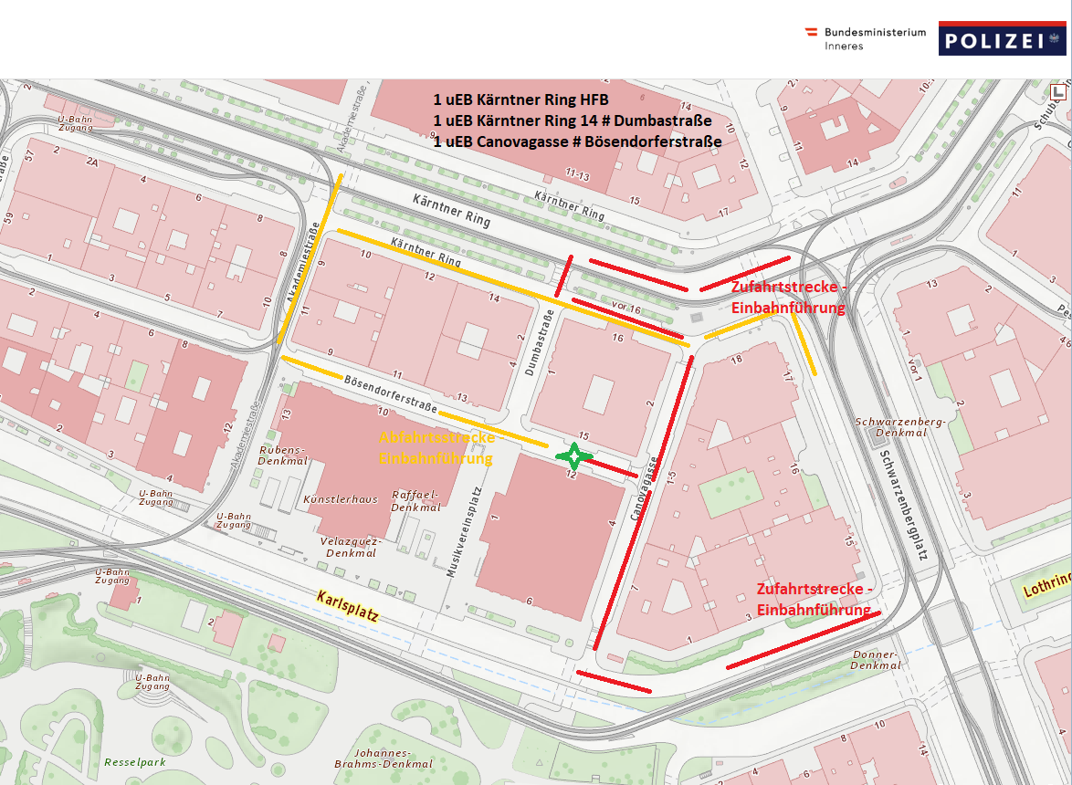 Umleitung Neujahrskonzert 2025